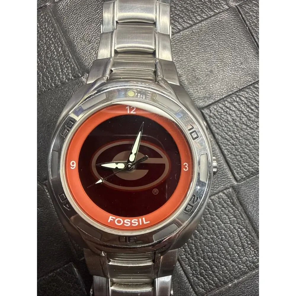 Men’s Fossil Kaleido LI-2316 7.75” Band 40mm Case New Batteries Full Functioning